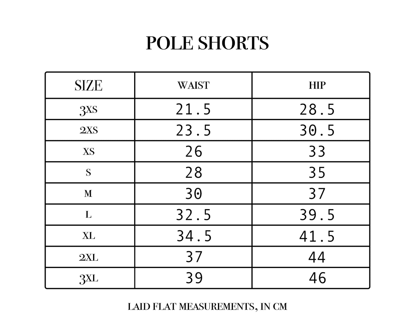 pole shorts - back in black