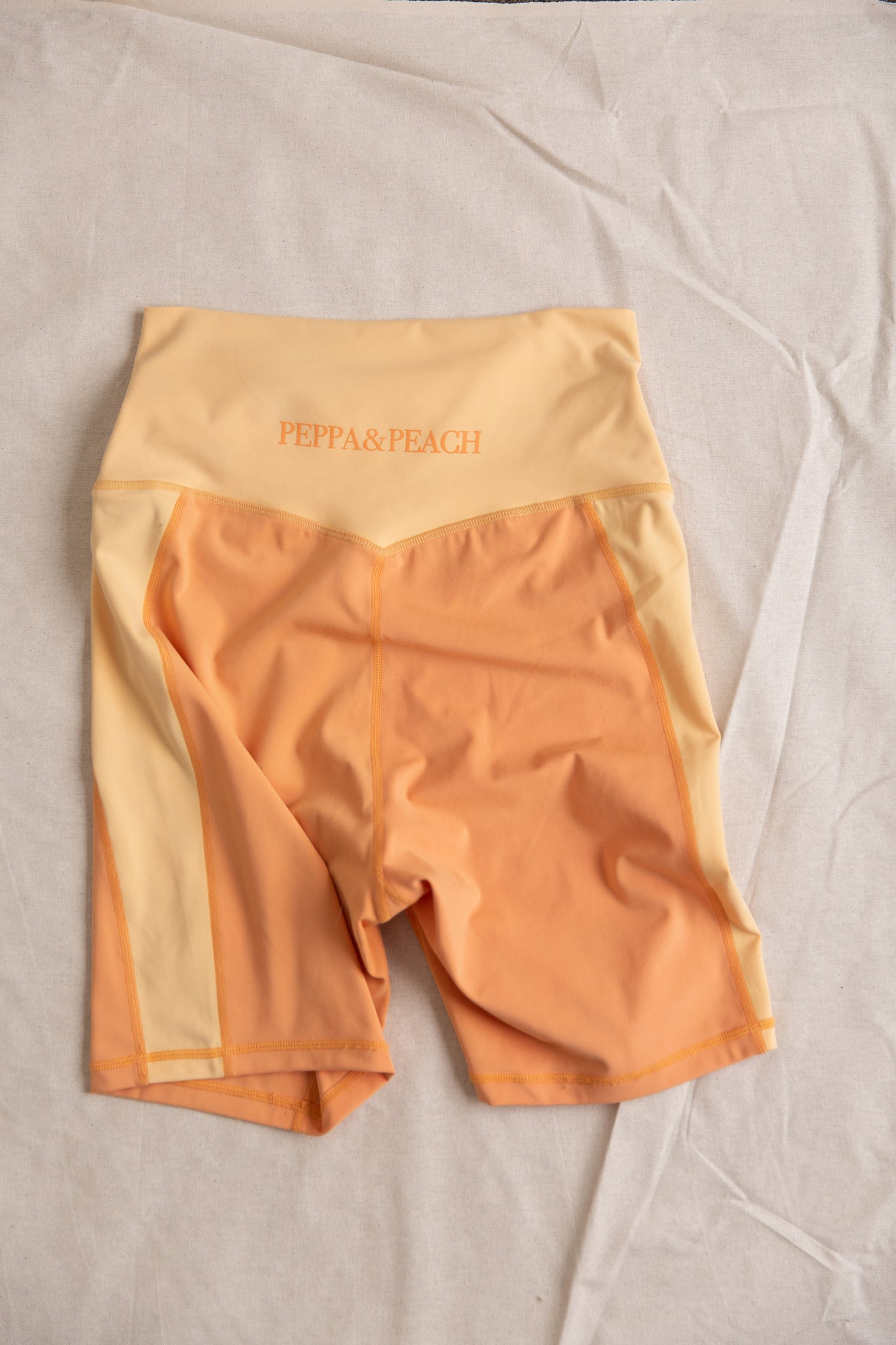 peach hearts bike shorts